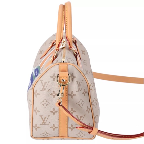Louis Vuitton Monogram Speedy Bandoulière 25 M46749 Beige Multi Stripe Limited - Picture 4 of 9
